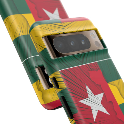 Togo Flag Tough Phone Case – Protective Stripe Design - DiwaKi