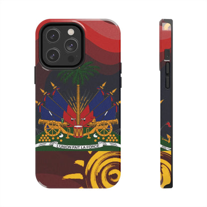 Haiti Coat of Arms Tough Phone Case — Patriotic Haitian Flag Protective Cover - DiwaKi
