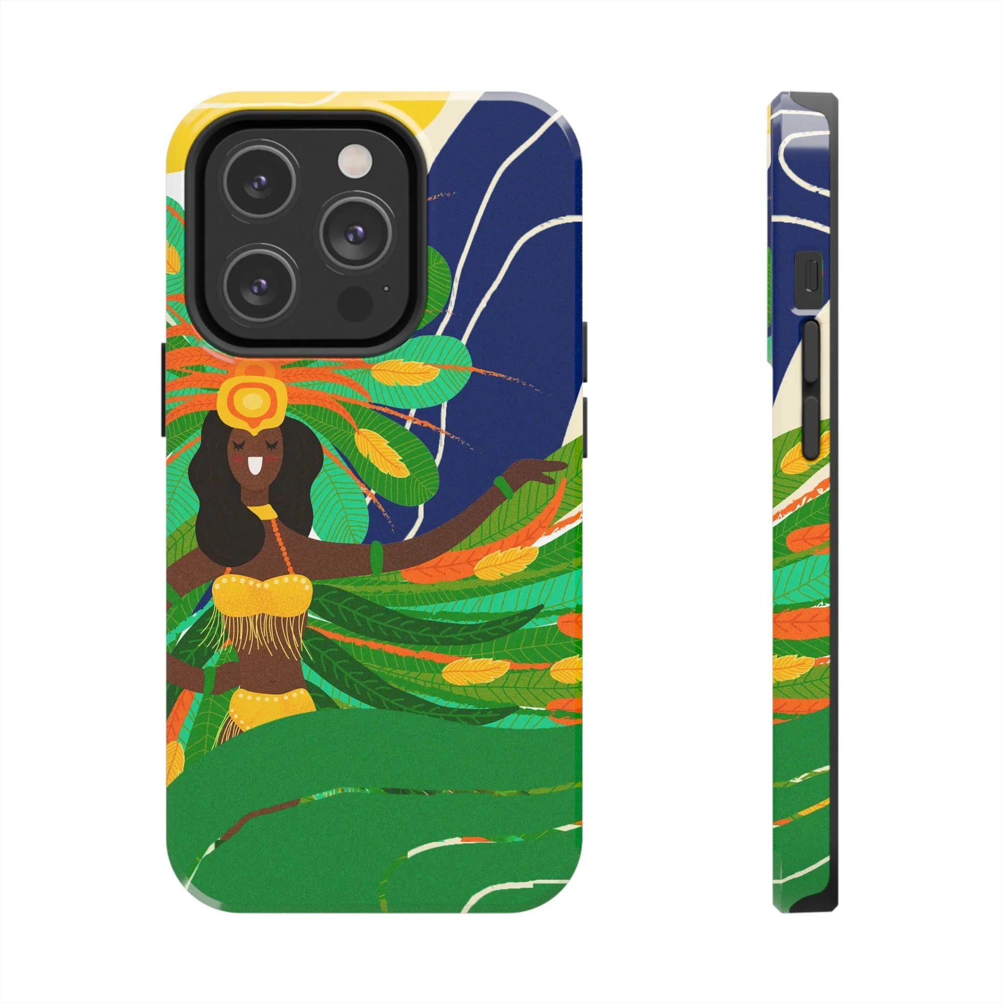 Brazil carnival Tough Phone Case — Statue of Liberty &amp; American Flag Design - DiwaKi