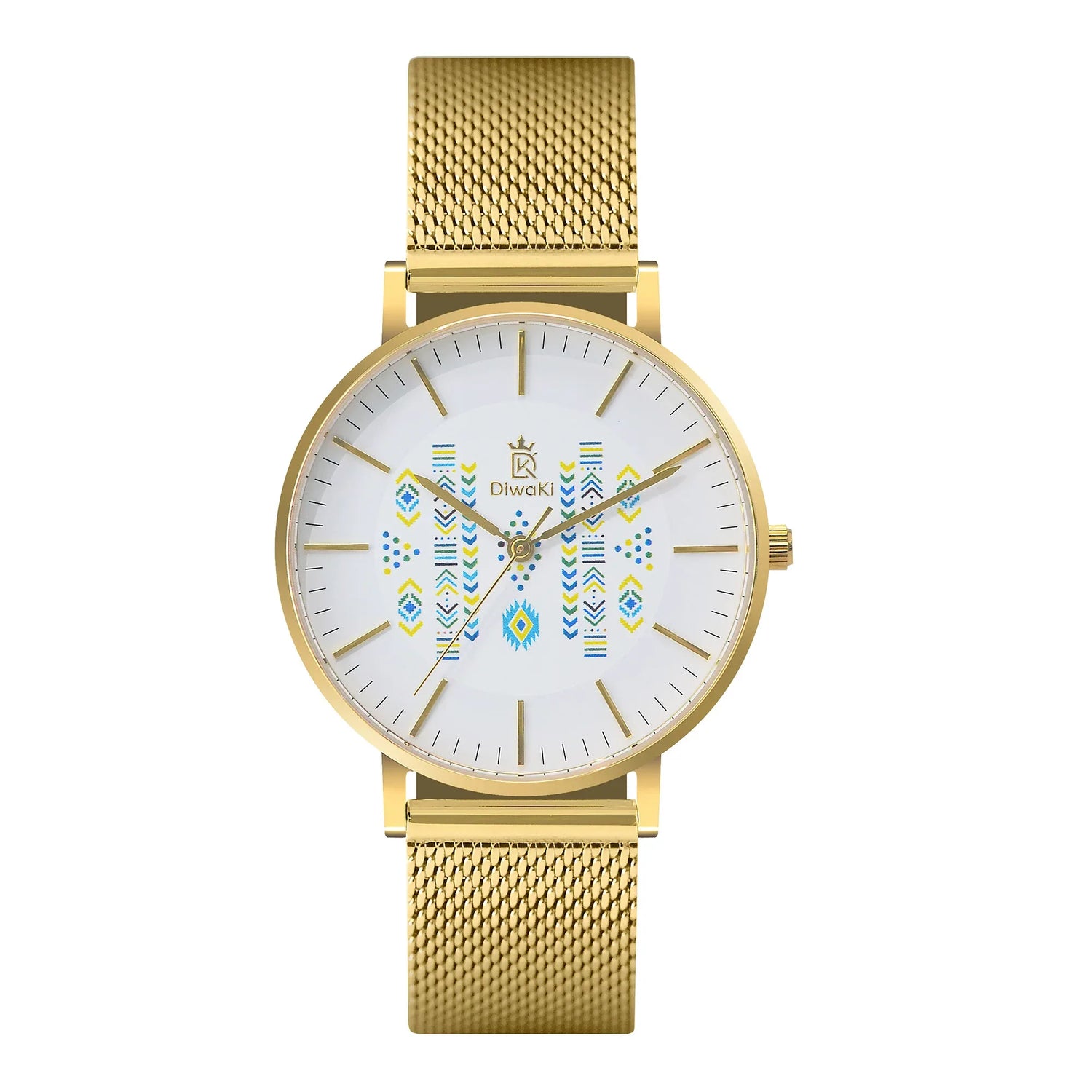 DiwaKi African Print Mesh Timepiece - DiwaKi