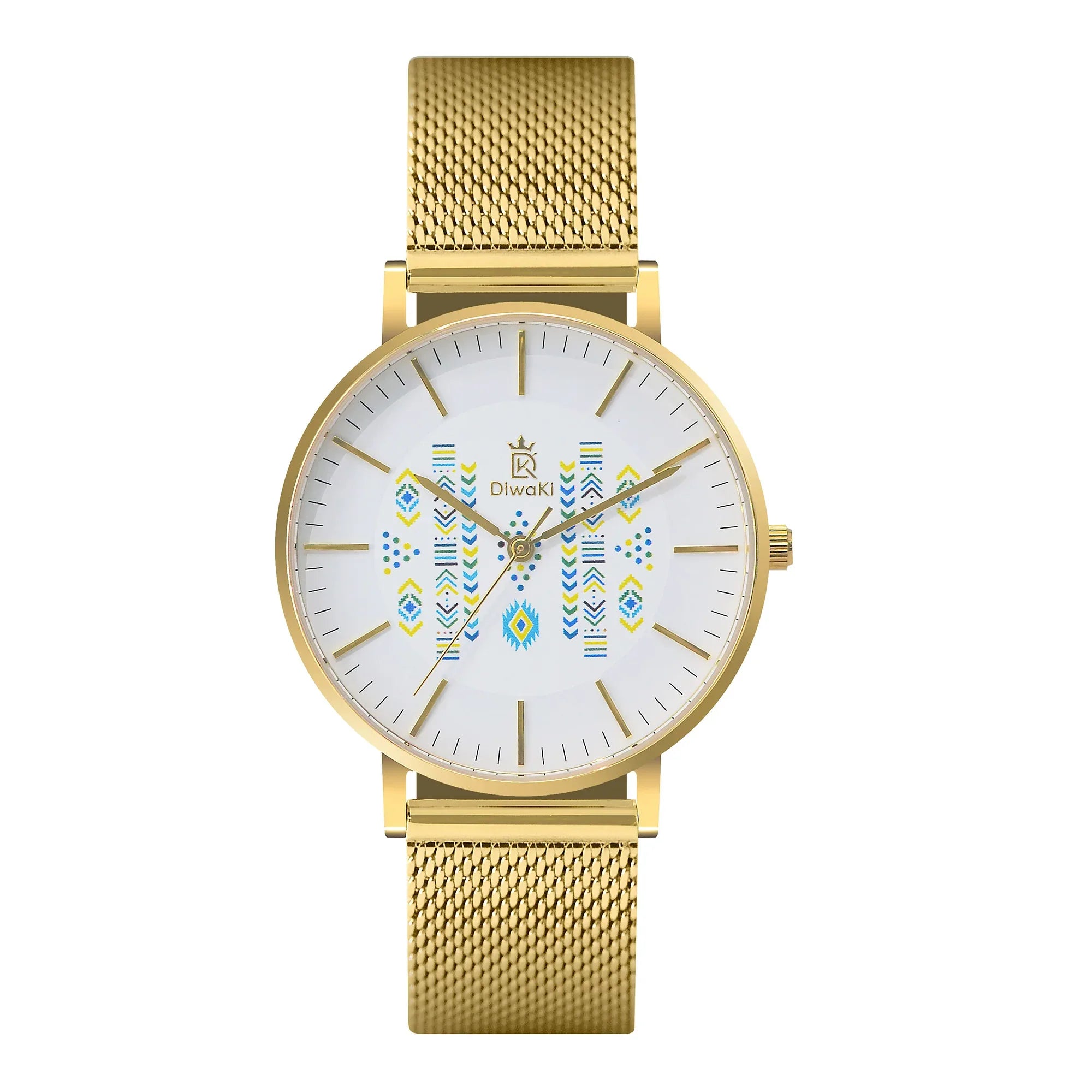 DiwaKi African Print Mesh Timepiece - DiwaKi