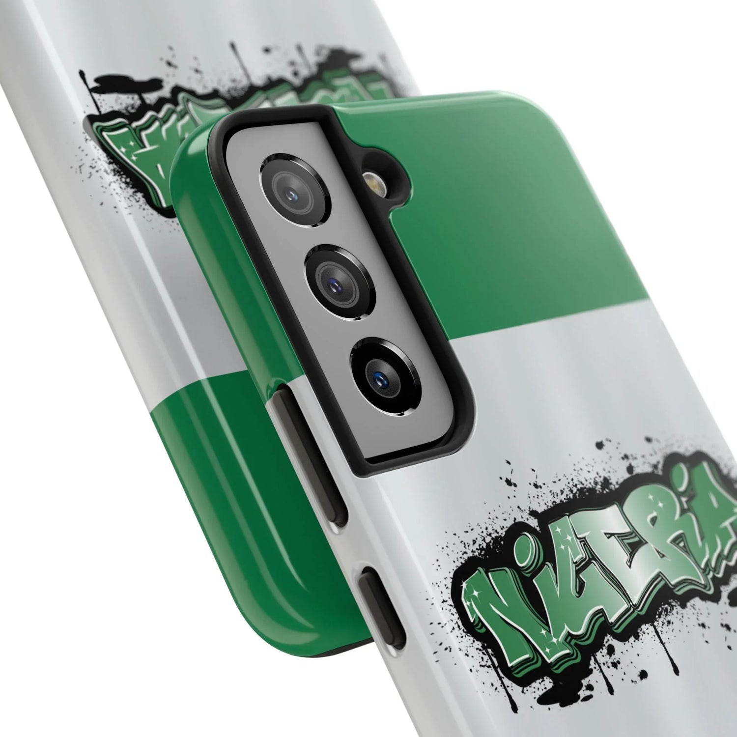 Tough Phone Case — Nigeria Flag Graffiti Design - DiwaKi
