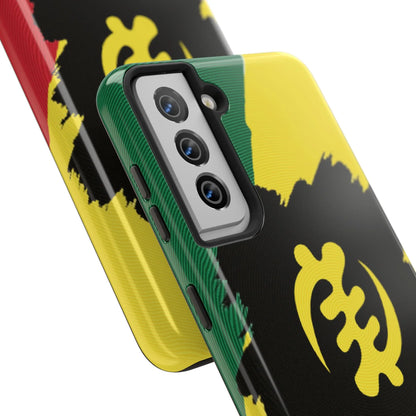 Sankofa Tough Phone Case — Shockproof Protective Phone Cover with Ghana Adinkra Symbol - DiwaKi