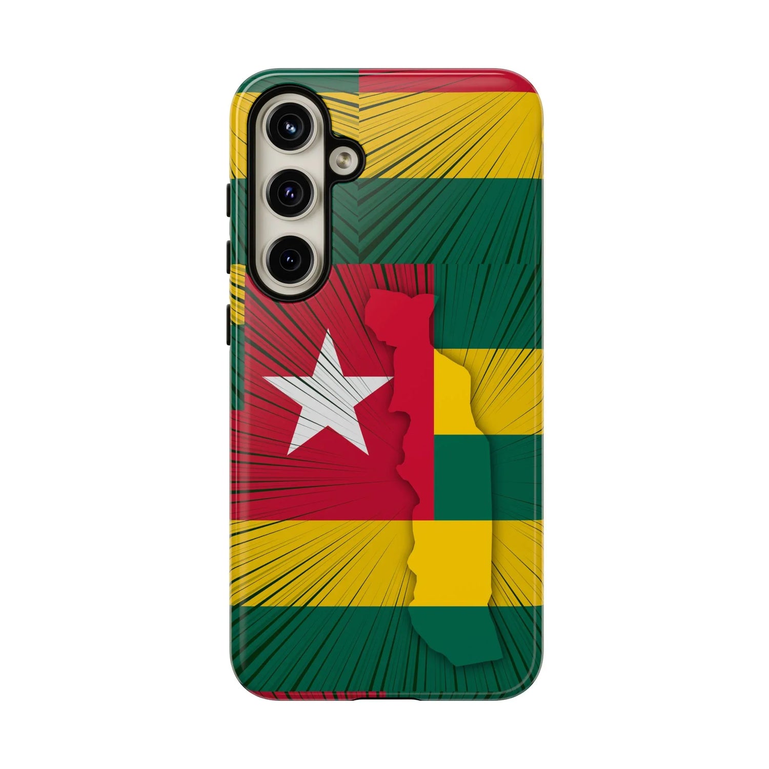 Togo Flag Tough Phone Case – Protective Stripe Design - DiwaKi