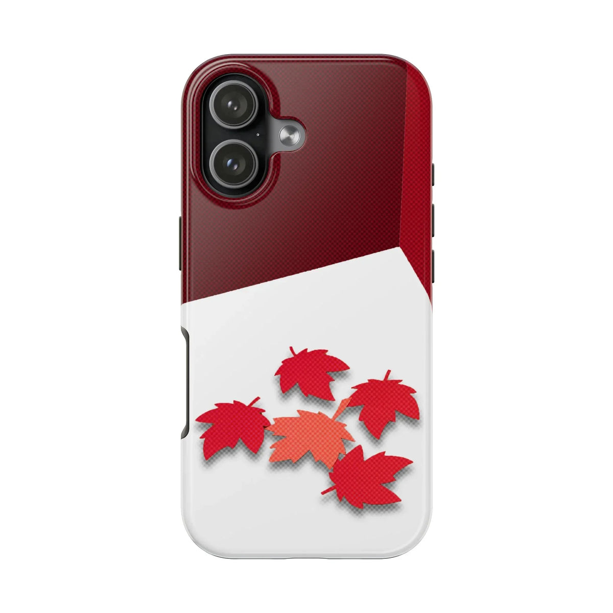 Canada Autumn Maple Tough Phone Case — Red &amp; White Protective Fall Design - DiwaKi