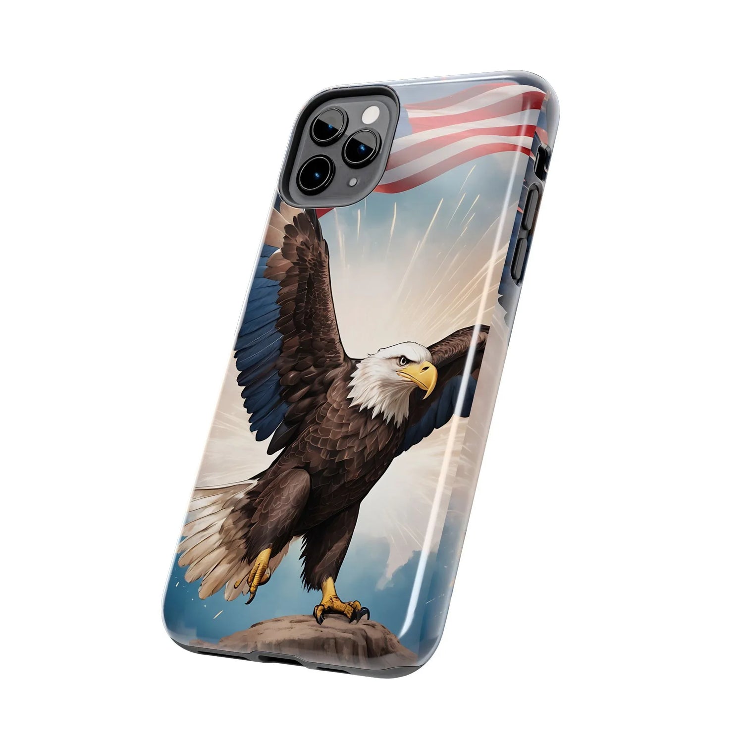 Majestic Eagle Flag Phone Case - DiwaKi