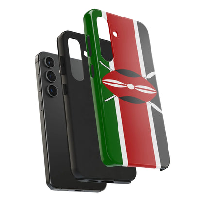 Kenya Flag Tough Phone Case — Protective Tribal Shield Design - DiwaKi