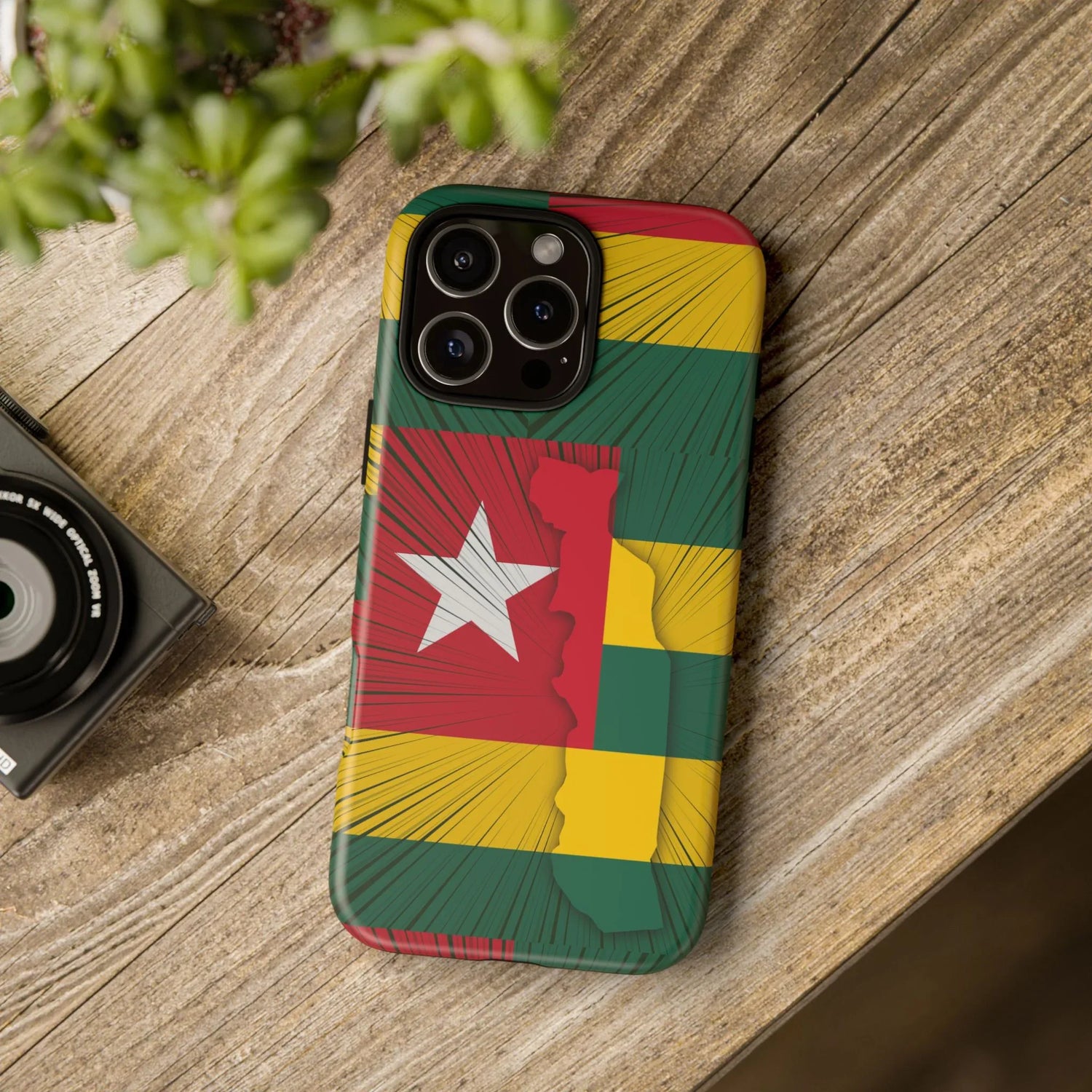 Togo Flag Tough Phone Case – Protective Stripe Design - DiwaKi