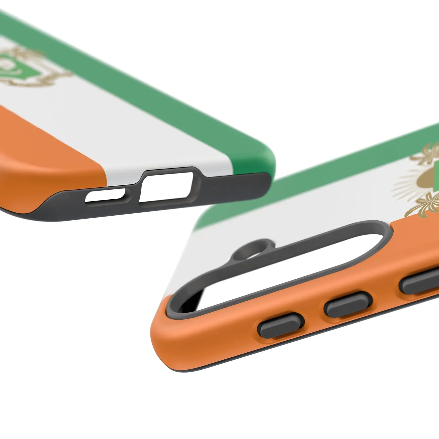 Ivory Coast Flag Tough Phone Case — Orange White Green Shield Crest - DiwaKi