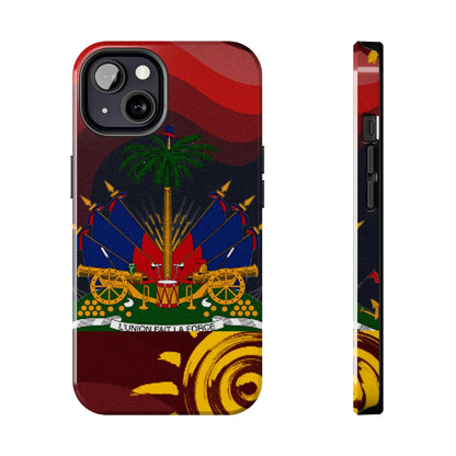 Haiti Coat of Arms Tough Phone Case — Patriotic Haitian Flag Protective Cover - DiwaKi