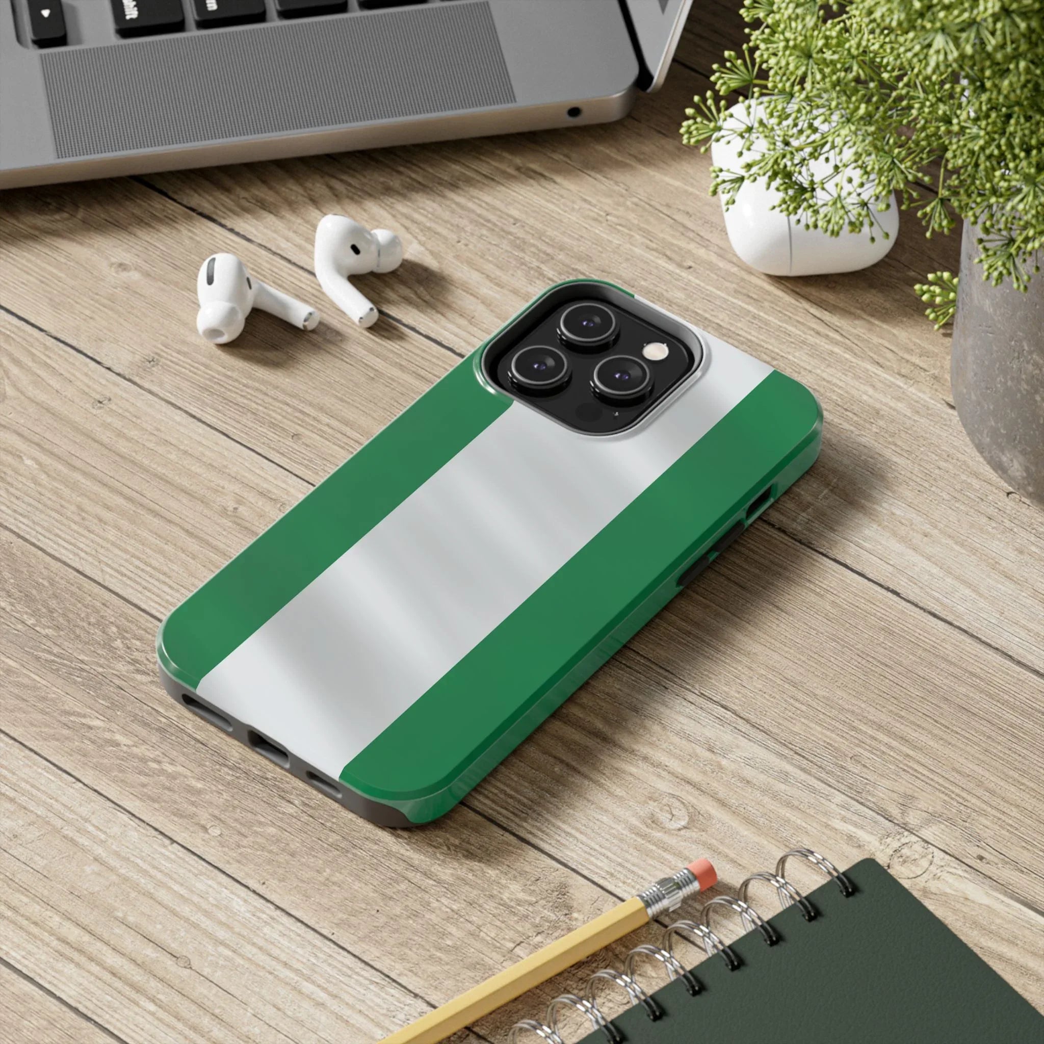 Tough Phone Case — Nigerian flag Rugged Protective Cover - DiwaKi