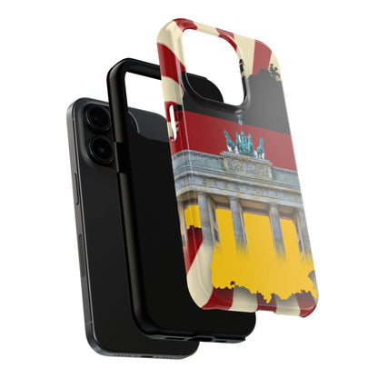 German Flag Brandenburger Gate Tough Phone Case – Berlin Landmark Protective Cover - DiwaKi