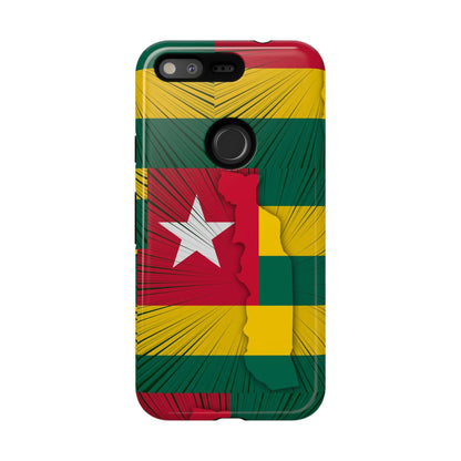 Togo Flag Tough Phone Case – Protective Stripe Design - DiwaKi
