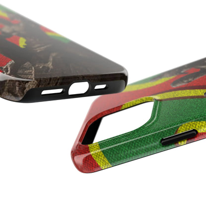Senegal Tough Phone Case — Liberation Monument Retro Red, Green &amp; Yellow Design - DiwaKi