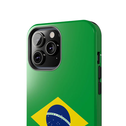 Brazil Flag Tough Phone Case — Protective Patriotic Phone Cover - DiwaKi