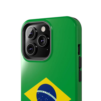 Brazil Flag Tough Phone Case — Protective Patriotic Phone Cover - DiwaKi