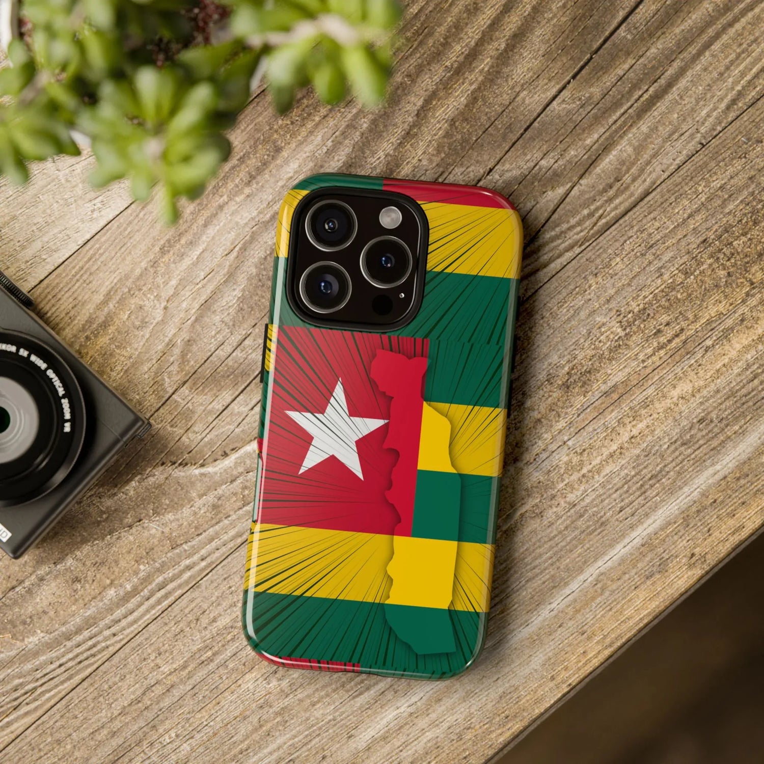 Togo Flag Tough Phone Case – Protective Stripe Design - DiwaKi