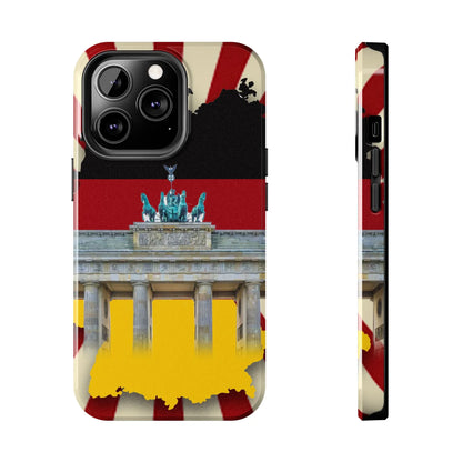 German Flag Brandenburger Gate Tough Phone Case – Berlin Landmark Protective Cover - DiwaKi