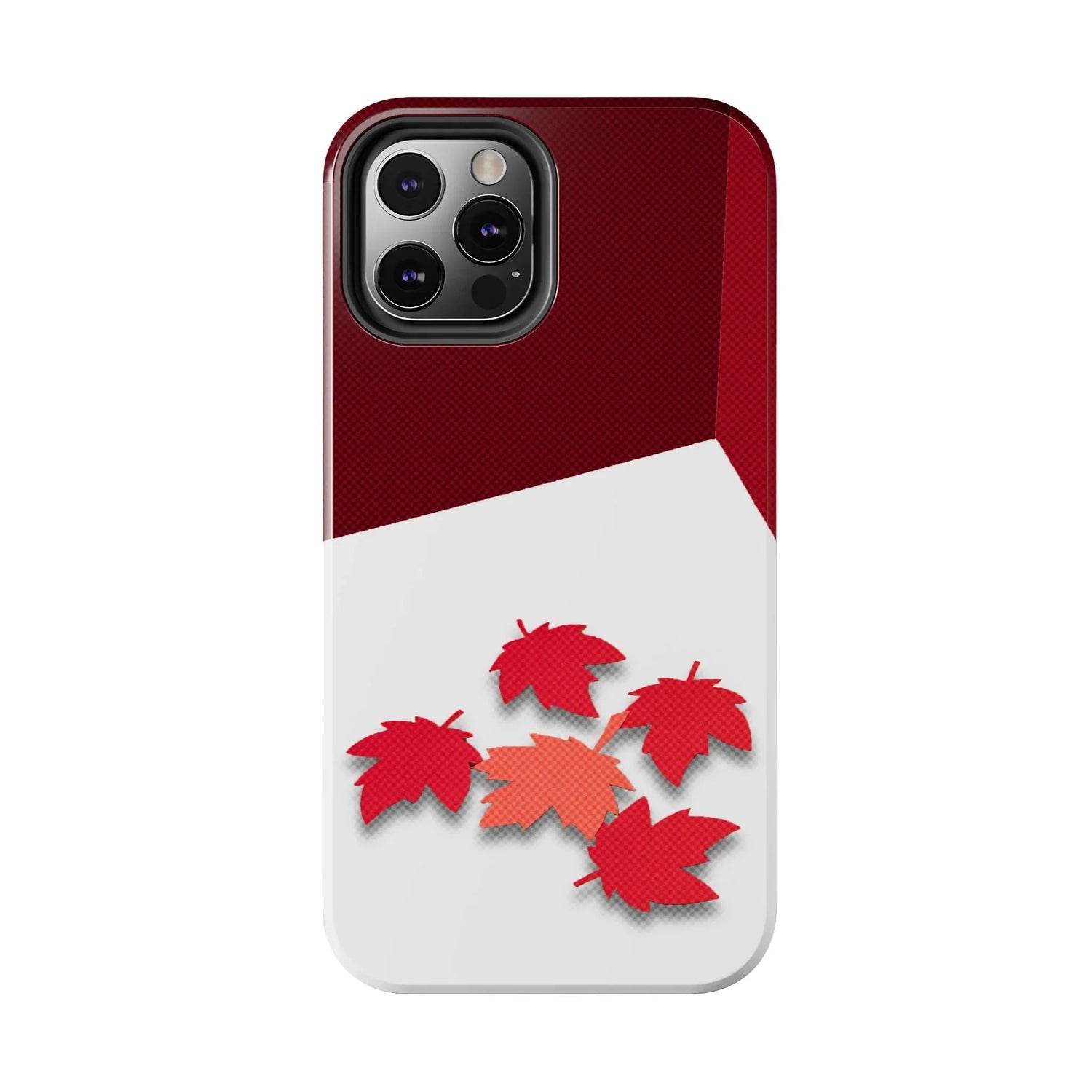Canada Autumn Maple Tough Phone Case — Red &amp; White Protective Fall Design - DiwaKi