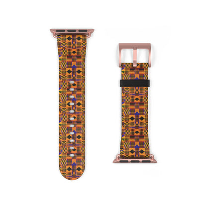 Kente-Inspired Pattern Watch Band — Vibrant African Print Apple Watch Strap - DiwaKi