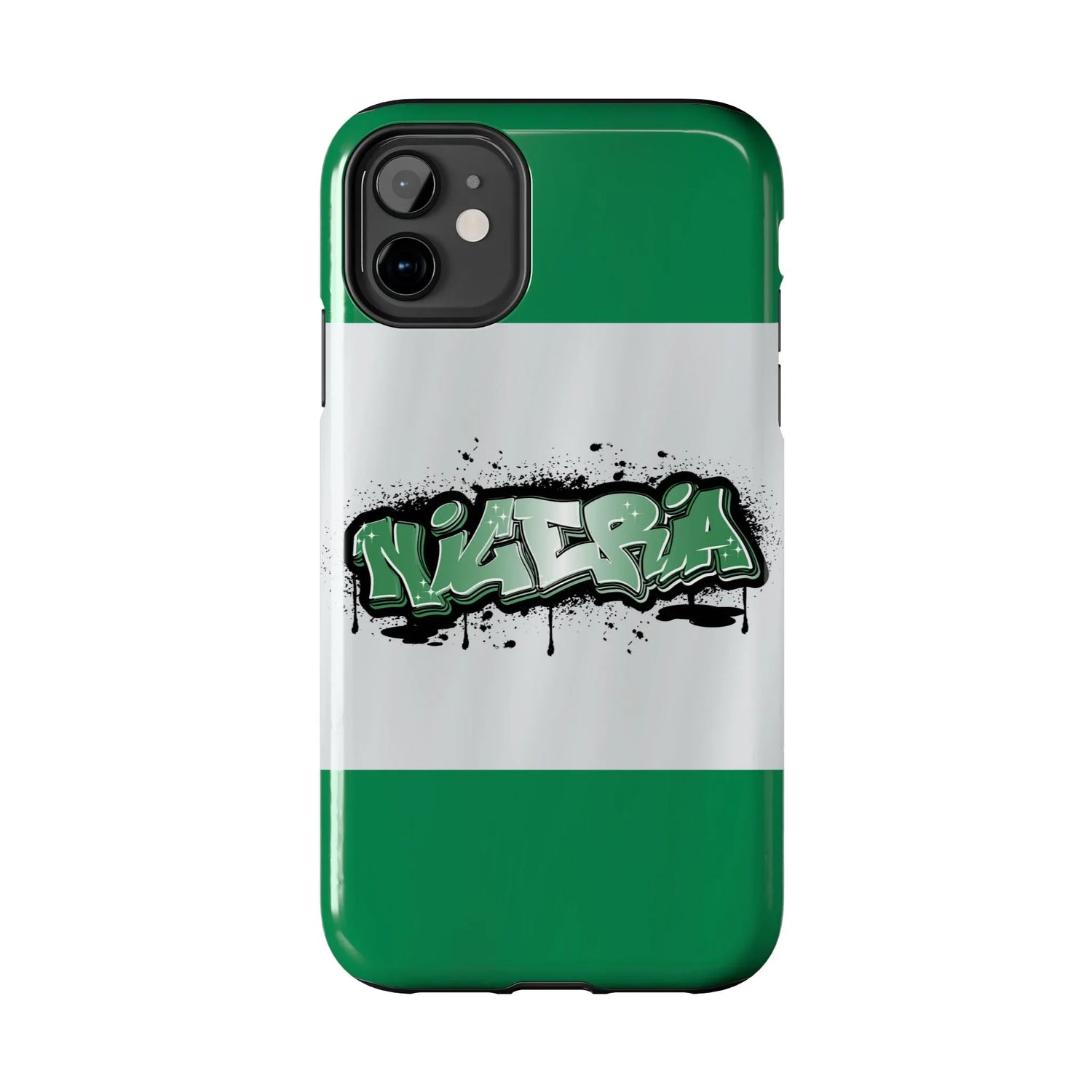 Tough Phone Case — Nigeria Flag Graffiti Design - DiwaKi