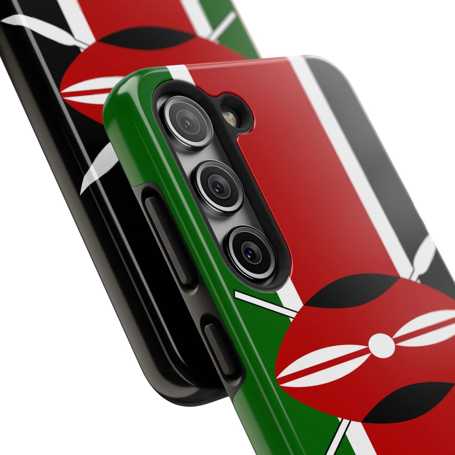Kenya Flag Tough Phone Case — Protective Tribal Shield Design - DiwaKi
