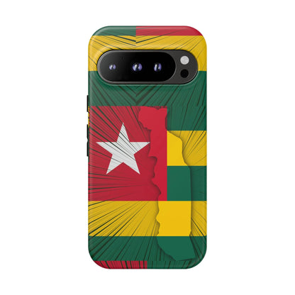 Togo Flag Tough Phone Case – Protective Stripe Design - DiwaKi