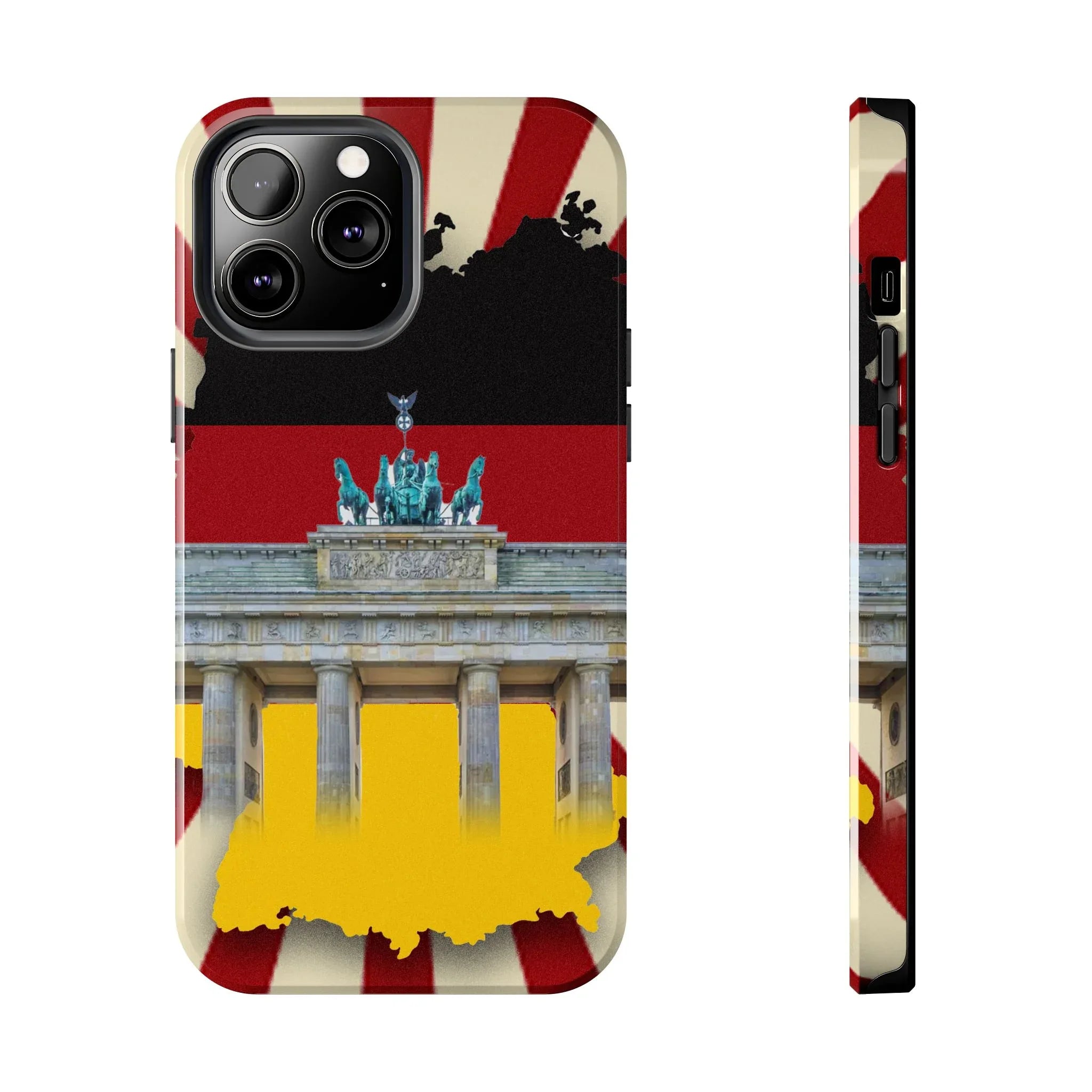 German Flag Brandenburger Gate Tough Phone Case – Berlin Landmark Protective Cover - DiwaKi