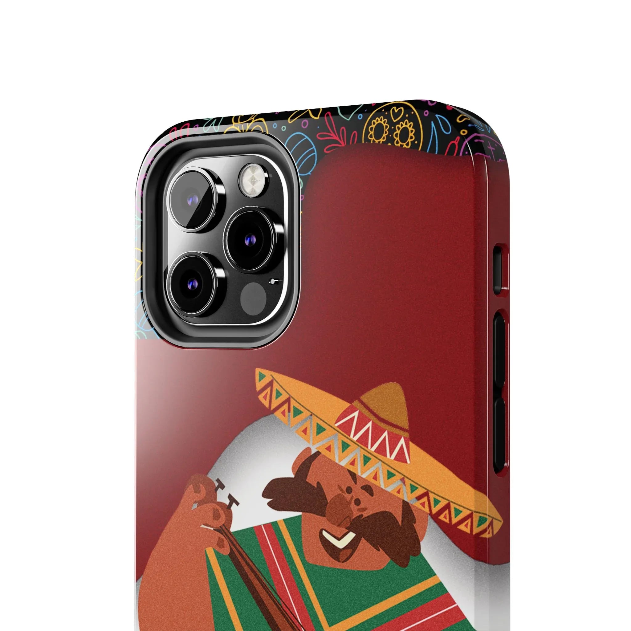 Mexico Mariachi Guitarist Tough Phone Case — Colorful Mexican Folk Art iPhone Cover - DiwaKi