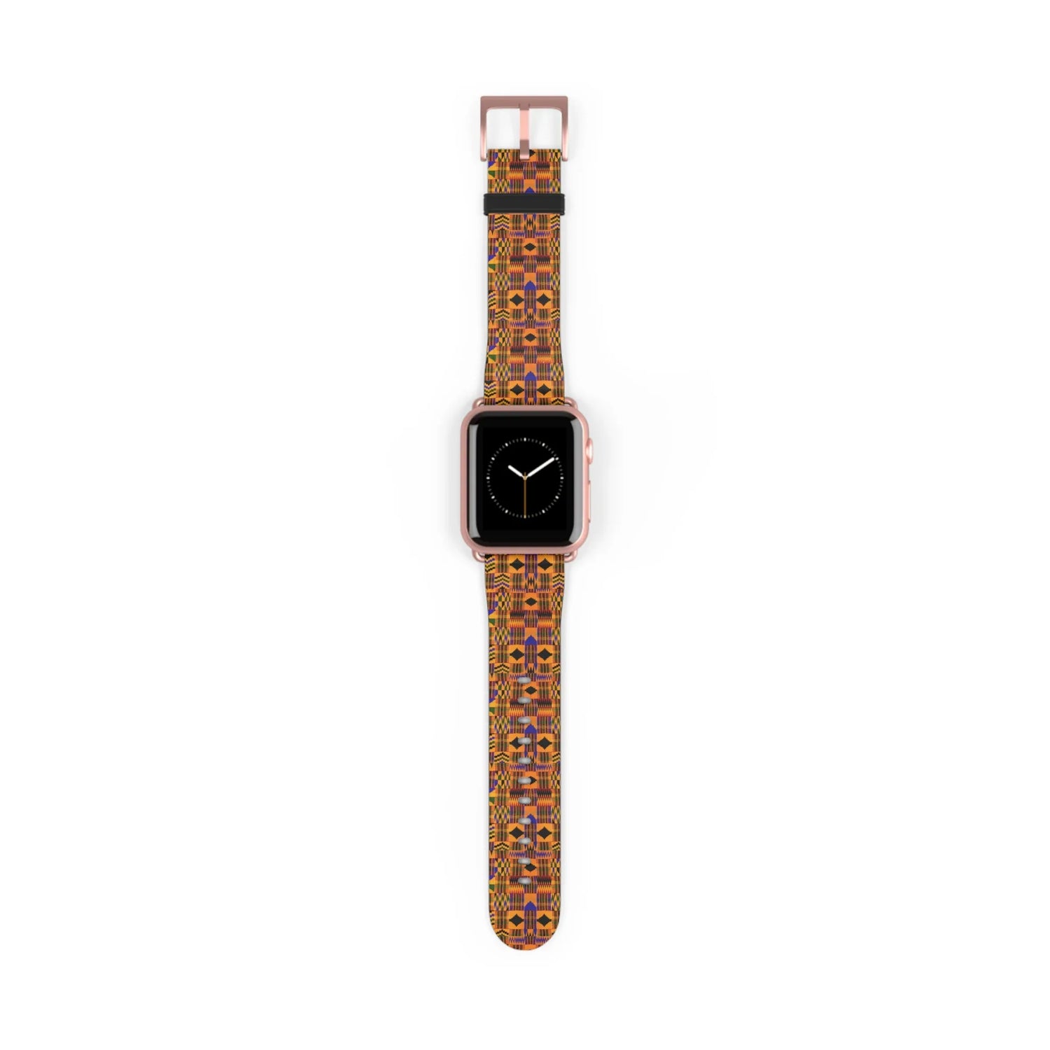 Kente-Inspired Pattern Watch Band — Vibrant African Print Apple Watch Strap - DiwaKi