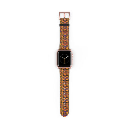 Kente-Inspired Pattern Watch Band — Vibrant African Print Apple Watch Strap - DiwaKi