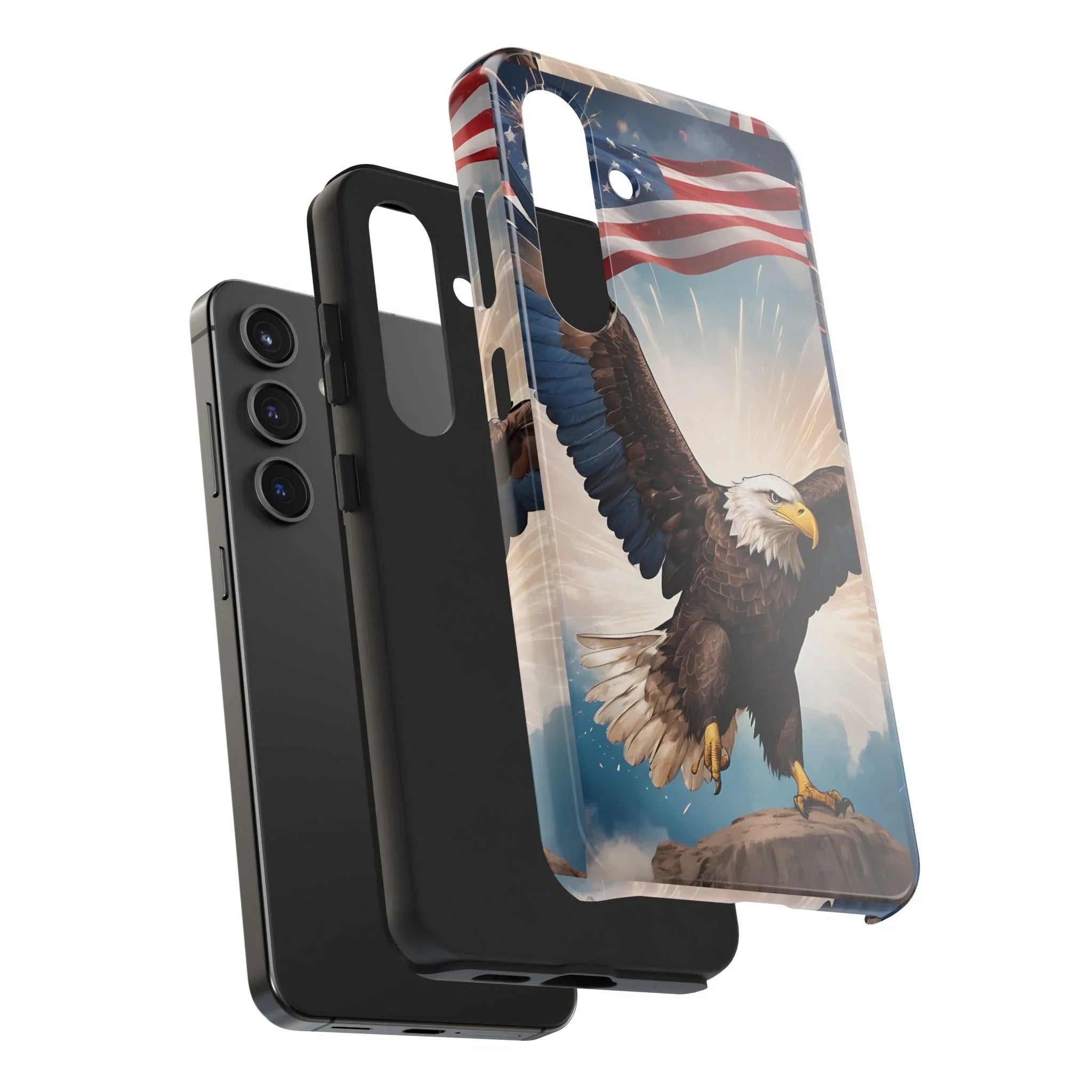 Majestic Eagle Flag Phone Case - DiwaKi