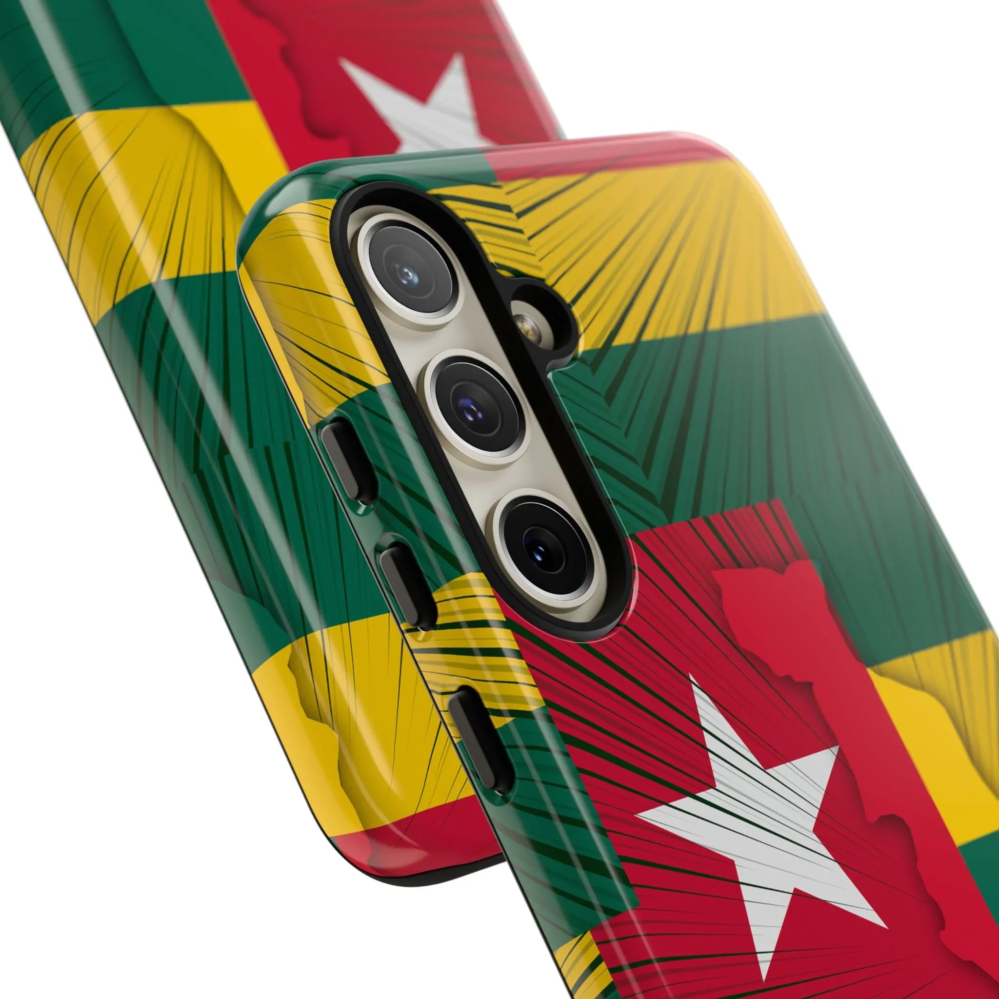 Togo Flag Tough Phone Case – Protective Stripe Design - DiwaKi