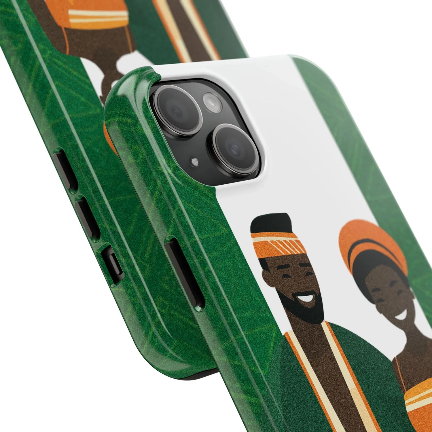 Tough Phone Case — Afrocentric Nigerian Couple Illustration, Protective Hard-Shell Phone Cover - DiwaKi