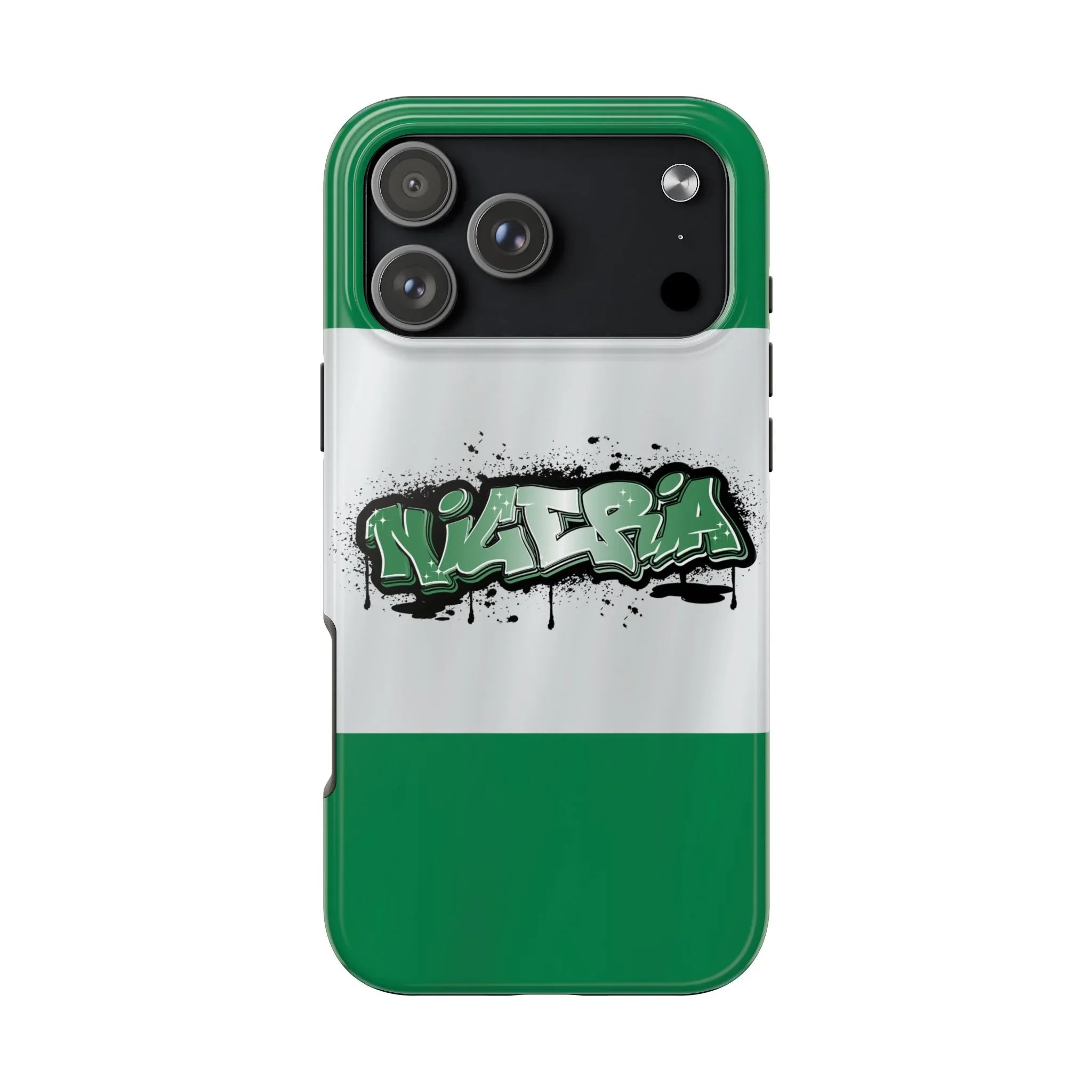 Tough Phone Case — Nigeria Flag Graffiti Design - DiwaKi