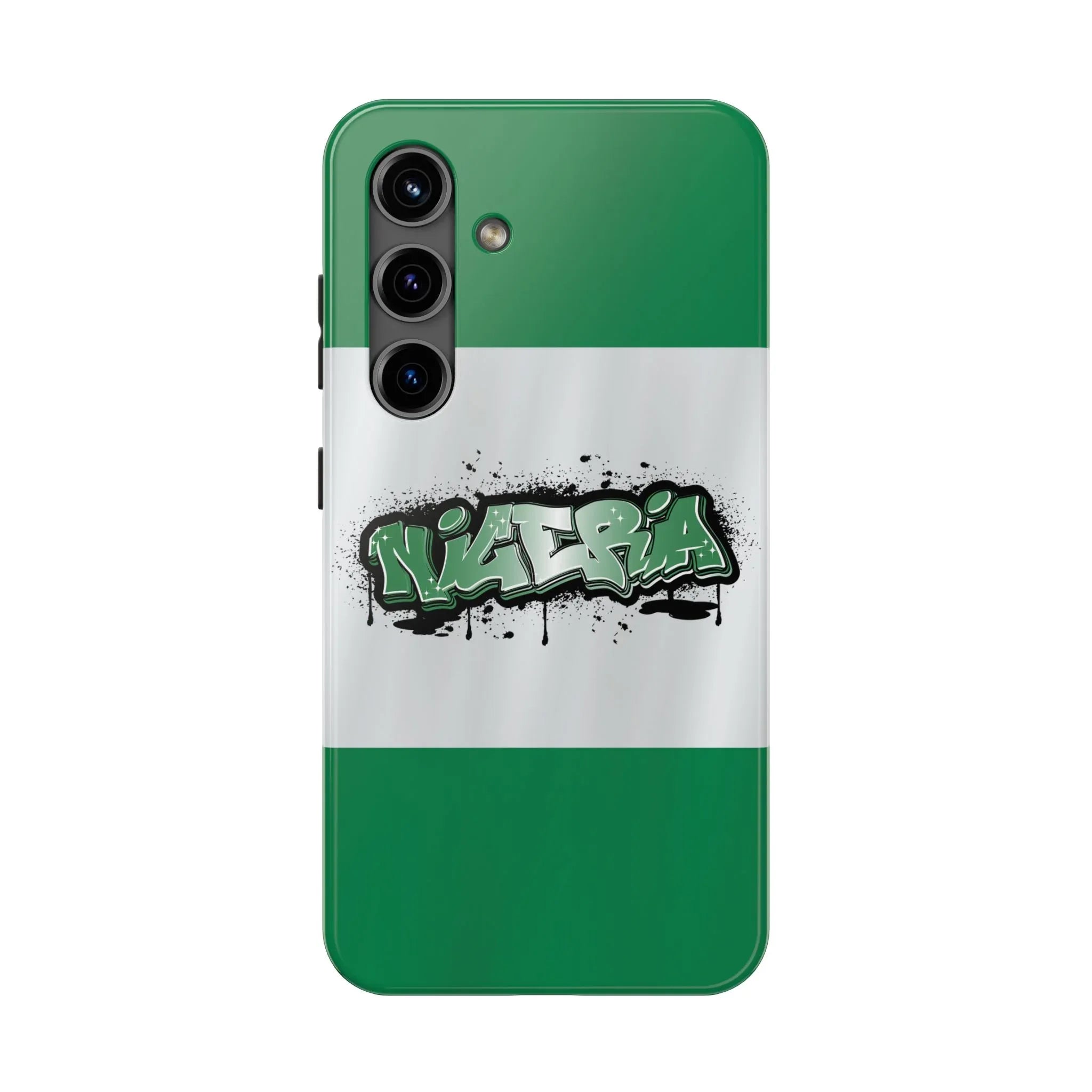 Tough Phone Case — Nigeria Flag Graffiti Design - DiwaKi