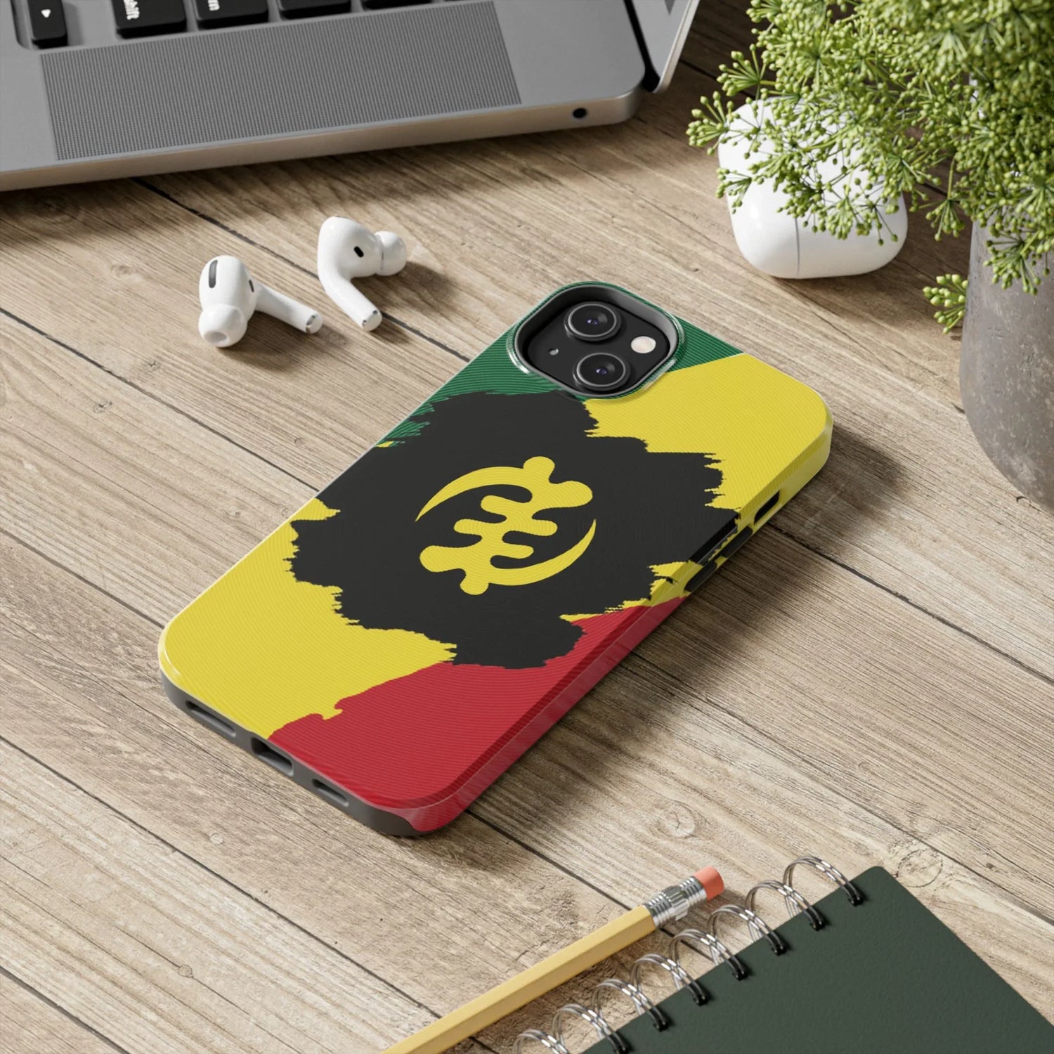 Sankofa Tough Phone Case — Shockproof Protective Phone Cover with Ghana Adinkra Symbol - DiwaKi