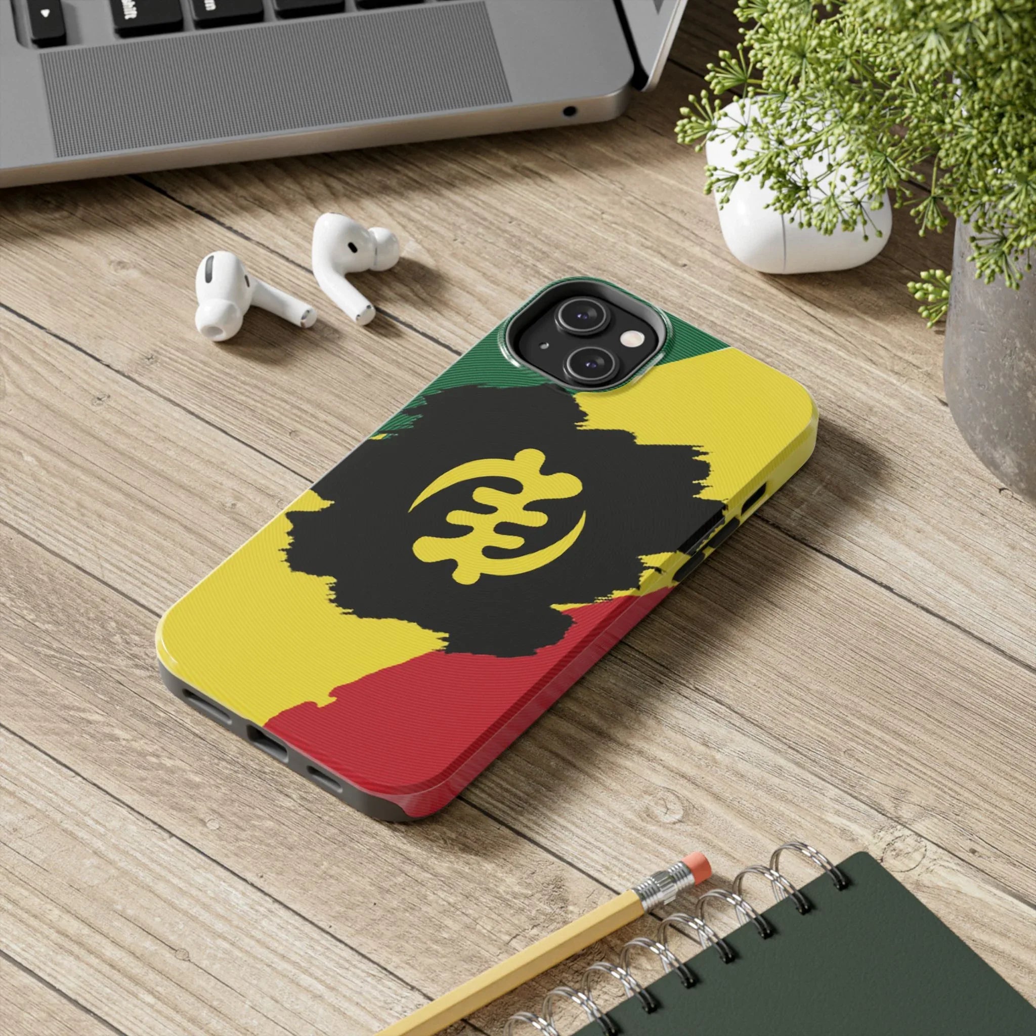 Sankofa Tough Phone Case — Shockproof Protective Phone Cover with Ghana Adinkra Symbol - DiwaKi