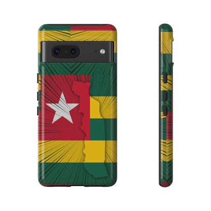 Togo Flag Tough Phone Case – Protective Stripe Design - DiwaKi