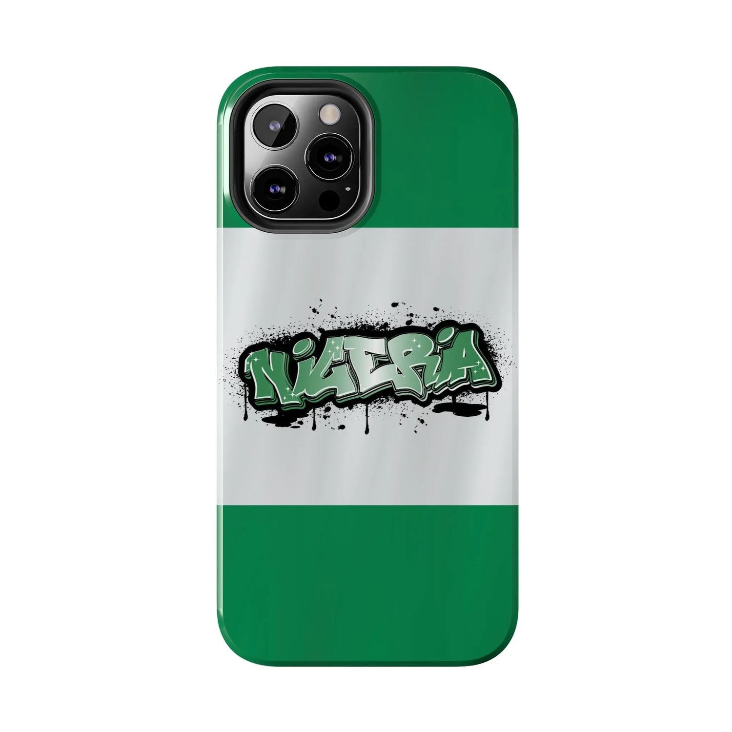 Tough Phone Case — Nigeria Flag Graffiti Design - DiwaKi