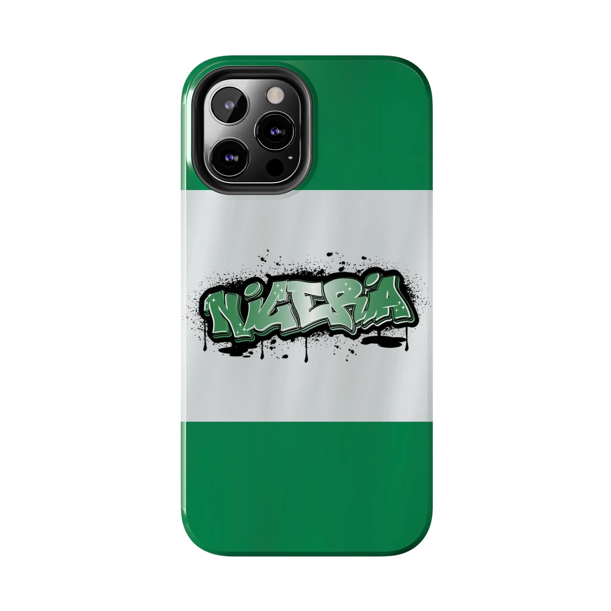Tough Phone Case — Nigeria Flag Graffiti Design - DiwaKi