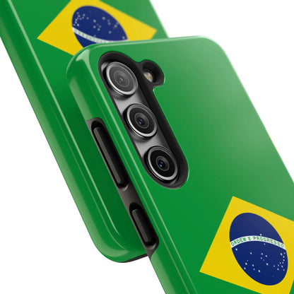 Brazil Flag Tough Phone Case — Protective Patriotic Phone Cover - DiwaKi