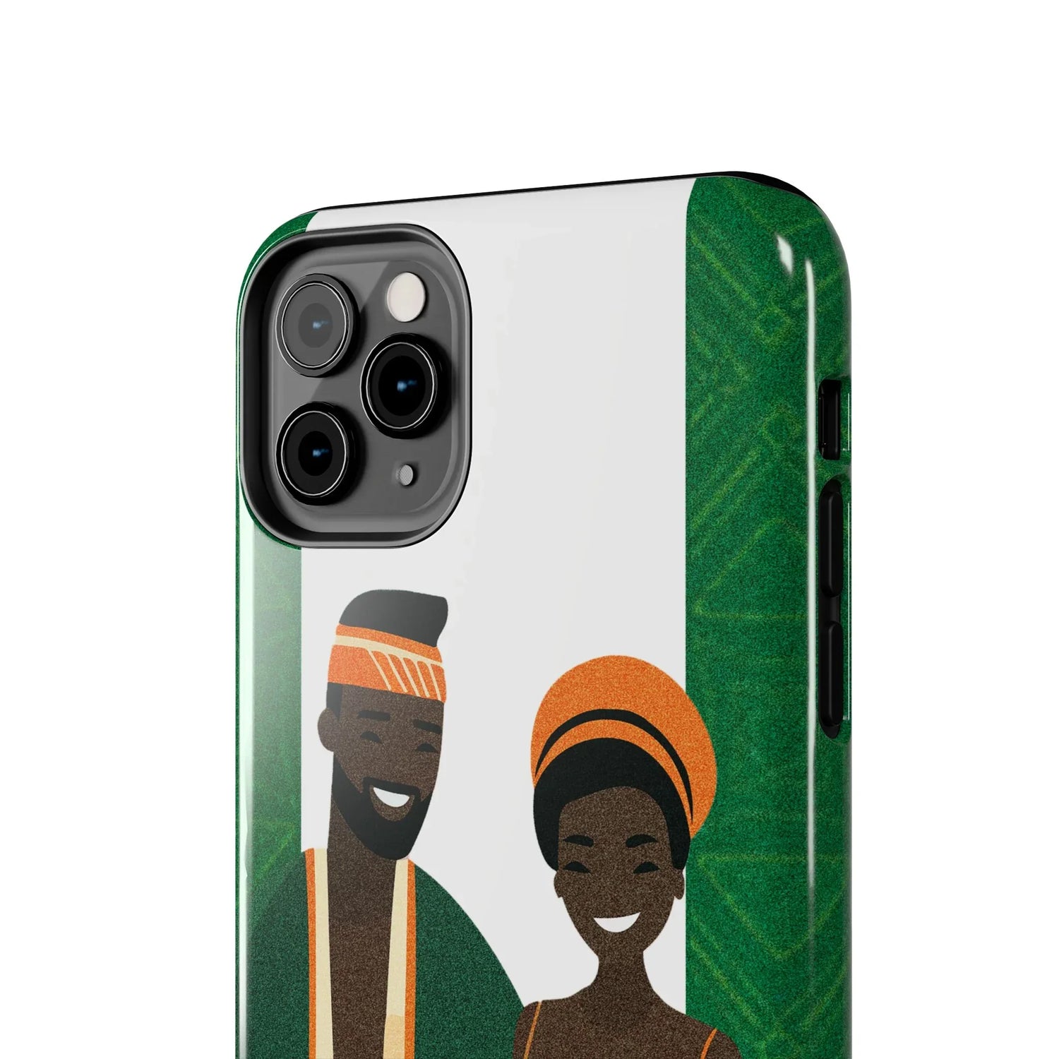 Tough Phone Case — Afrocentric Nigerian Couple Illustration, Protective Hard-Shell Phone Cover - DiwaKi