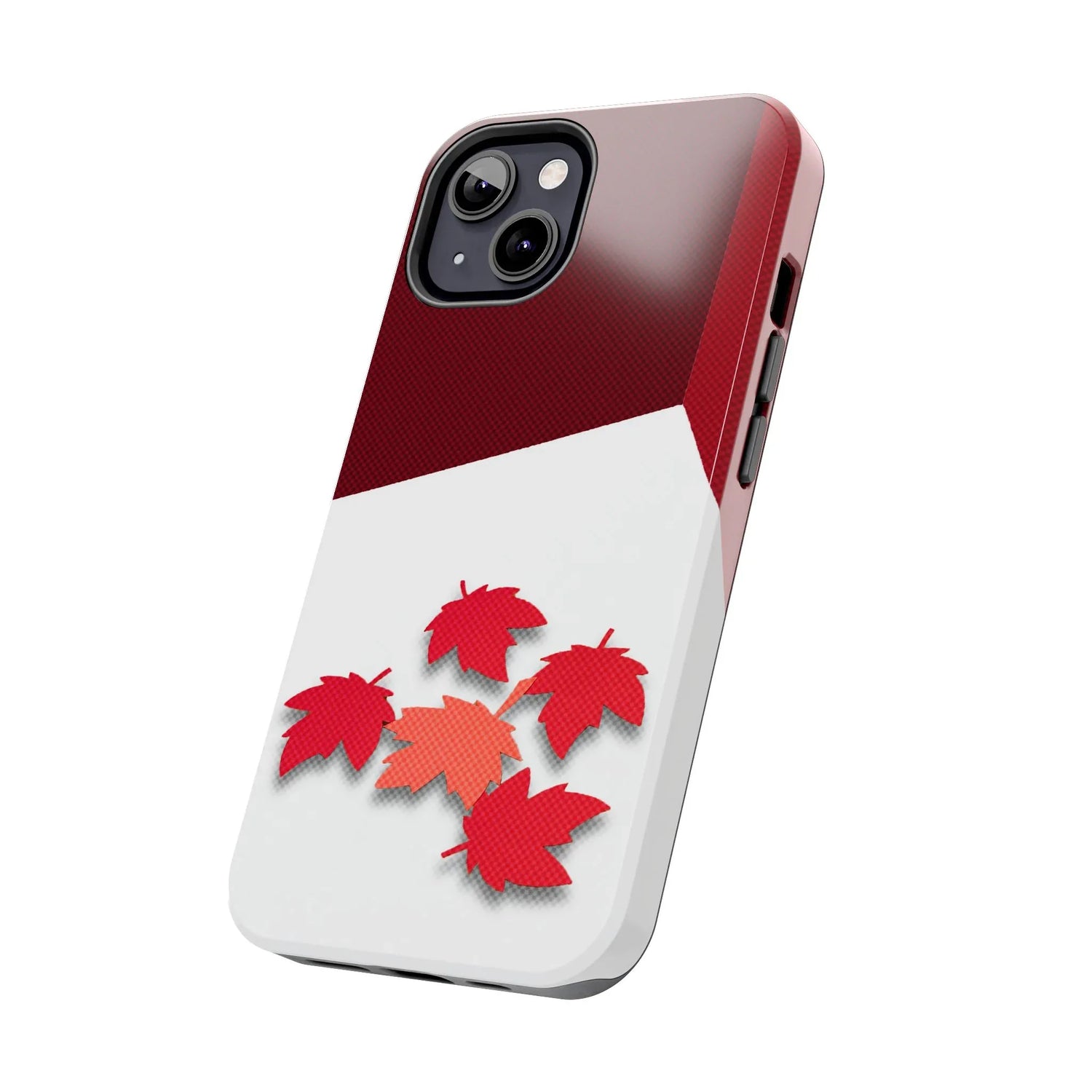 Canada Autumn Maple Tough Phone Case — Red &amp; White Protective Fall Design - DiwaKi