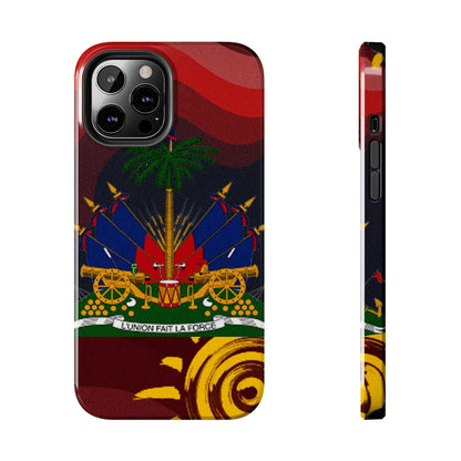 Haiti Coat of Arms Tough Phone Case — Patriotic Haitian Flag Protective Cover - DiwaKi
