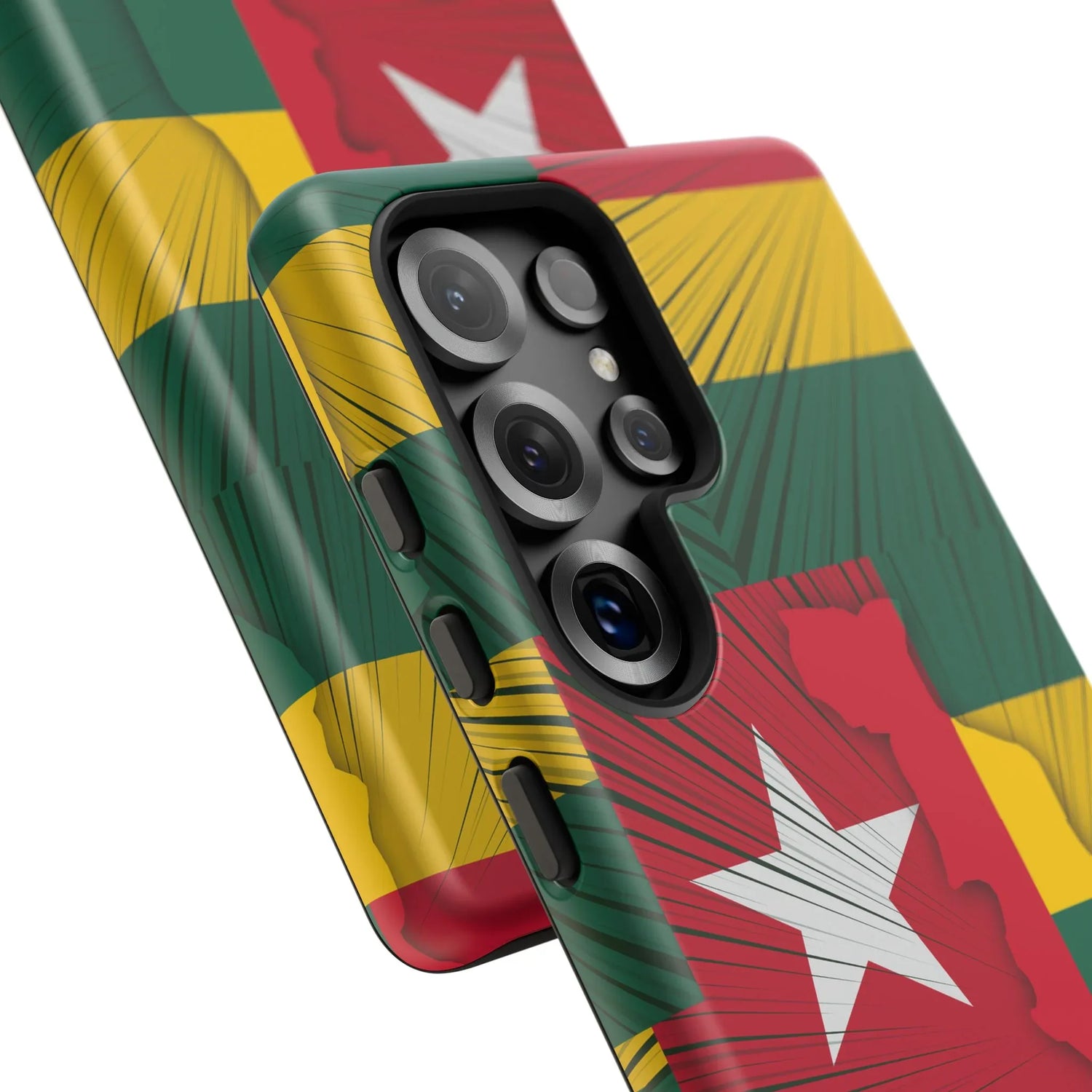 Togo Flag Tough Phone Case – Protective Stripe Design - DiwaKi