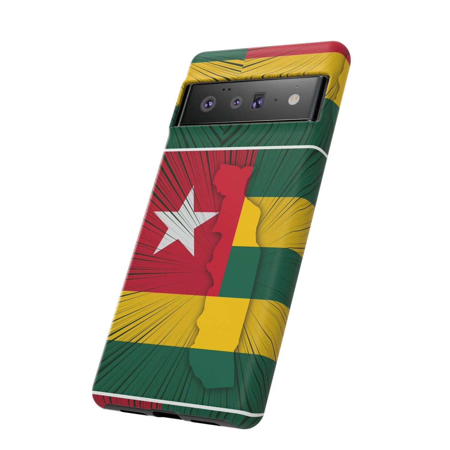 Togo Flag Tough Phone Case – Protective Stripe Design - DiwaKi