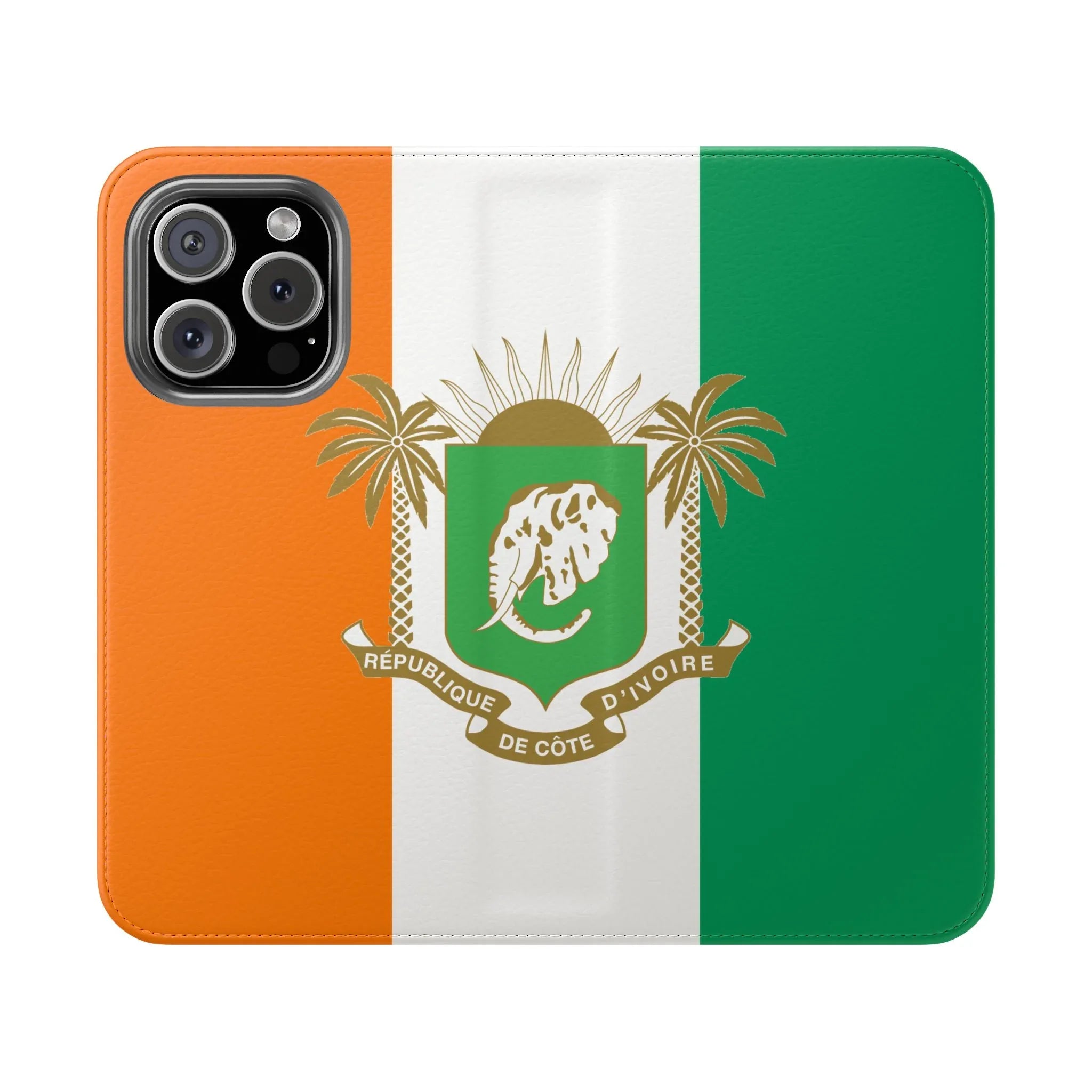 Ivory Coast Flag Flip Phone Case — Côte d&