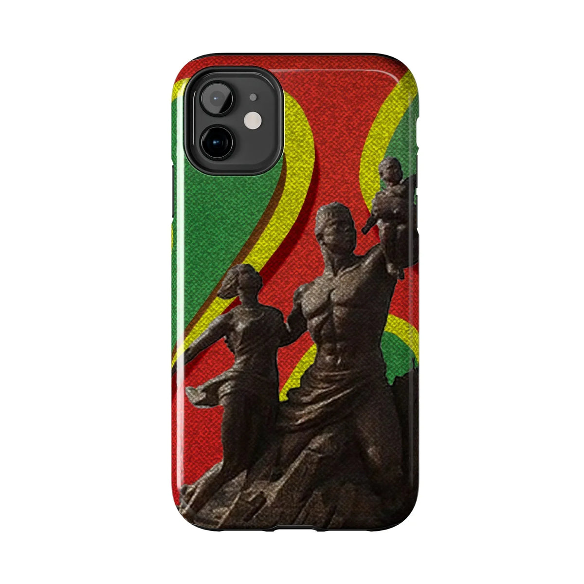 Senegal Tough Phone Case — Liberation Monument Retro Red, Green &amp; Yellow Design - DiwaKi