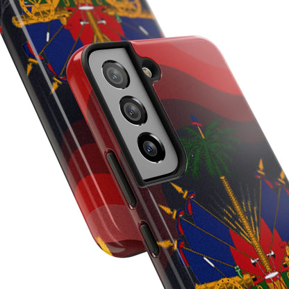 Haiti Coat of Arms Tough Phone Case — Patriotic Haitian Flag Protective Cover - DiwaKi
